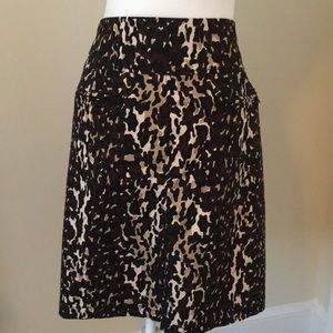 Calvin Klein Jeans Animal Print skirt. Great length with back pocket zippers.